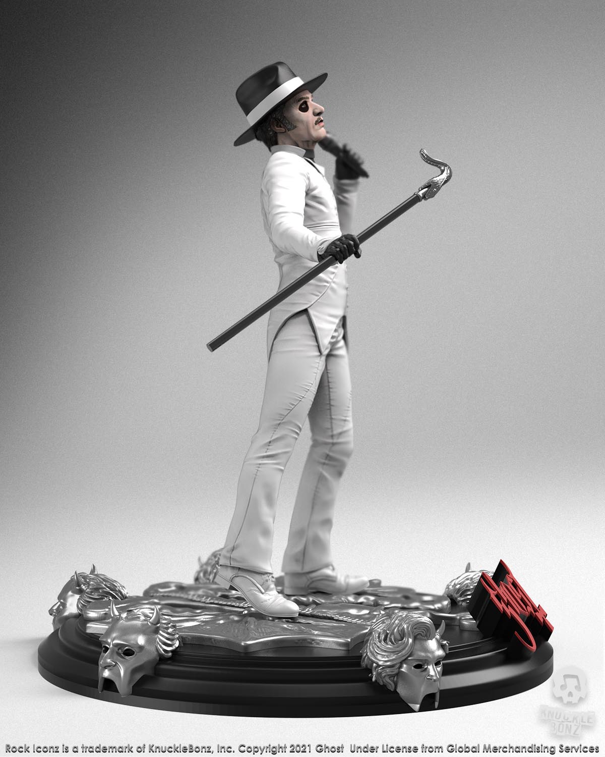 Ghost Cardinal Copia White Tuxedo (Variant) KnuckleBonz Statue